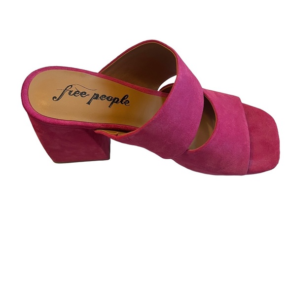 Free People - Love is Everywhere Suede Platform Fuchsia Fantastic Size 41 -NWOT - Picture 8 of 11